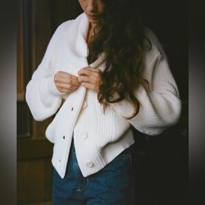 NWT Ozma Sloan Cotton Cardigan in Ecru size M